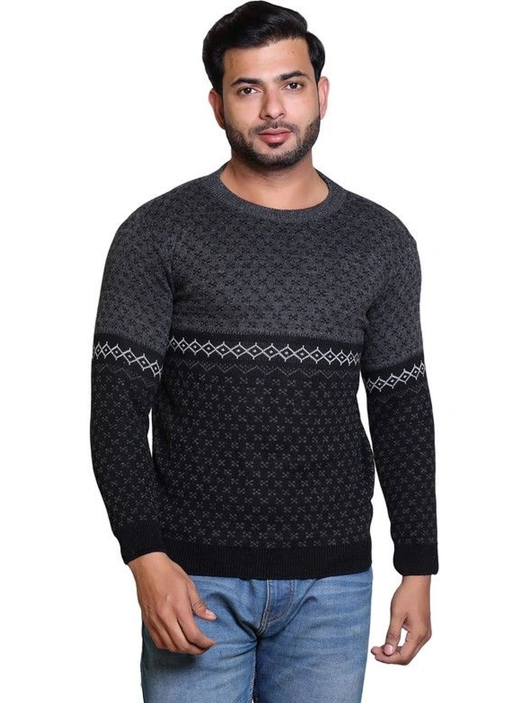 Grand Line Men Colourblocked Pullover-picture-20