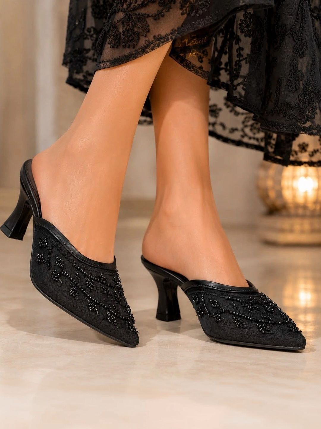 ZORILUXE Embellished Party Slim Heeled Mules-image-28