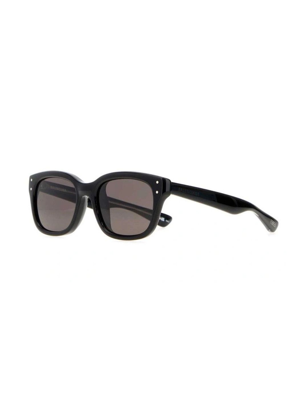 Balenciaga Women Grey Lens & Black Rectangle Sunglasses with-picture-10