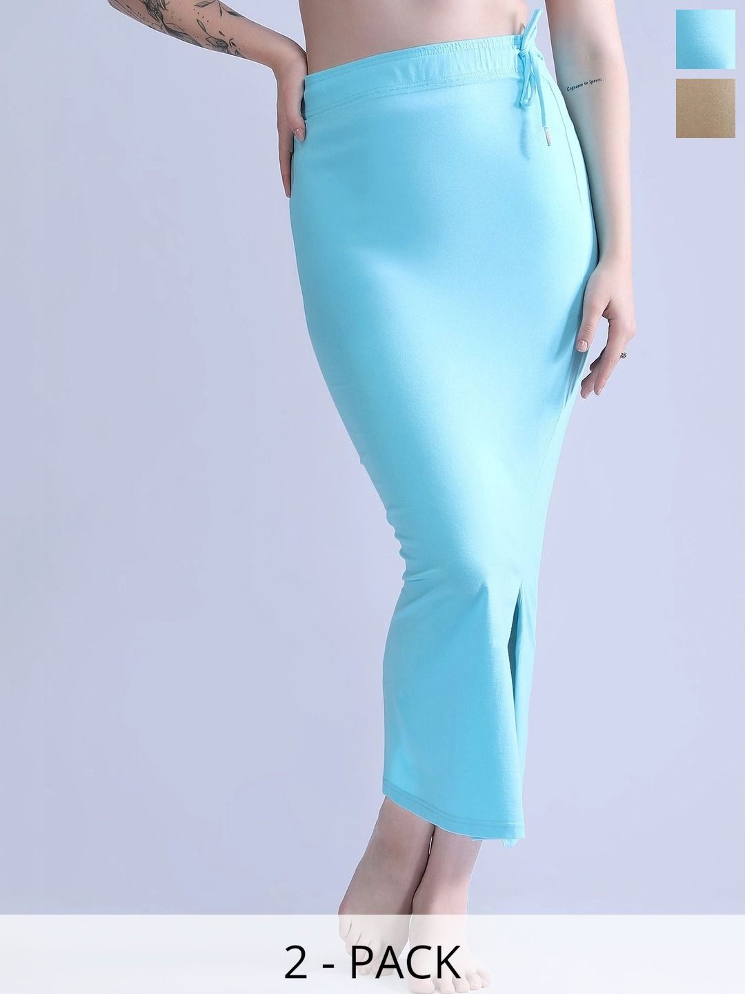 Hill Islands Pack of 2 Saree Shapewear-image-39
