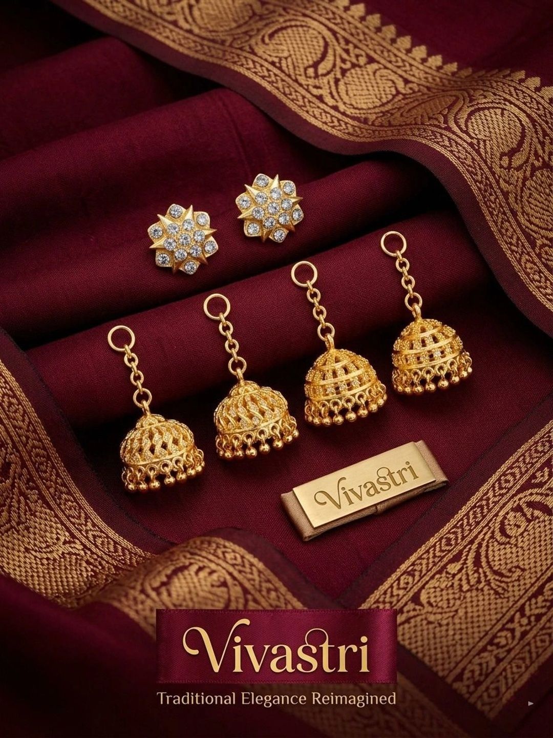 VIVASTRI Circular Jhumkas Earrings-picture-27