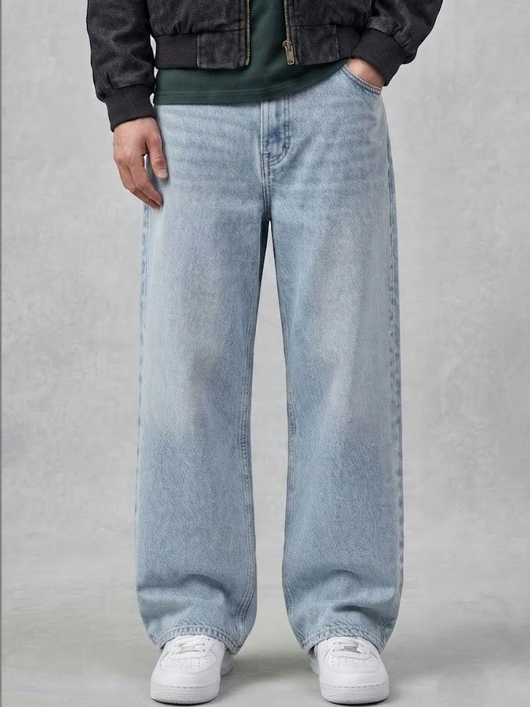 Ds Fashion Men Wide Leg Mid-Rise Jeans-picture-34