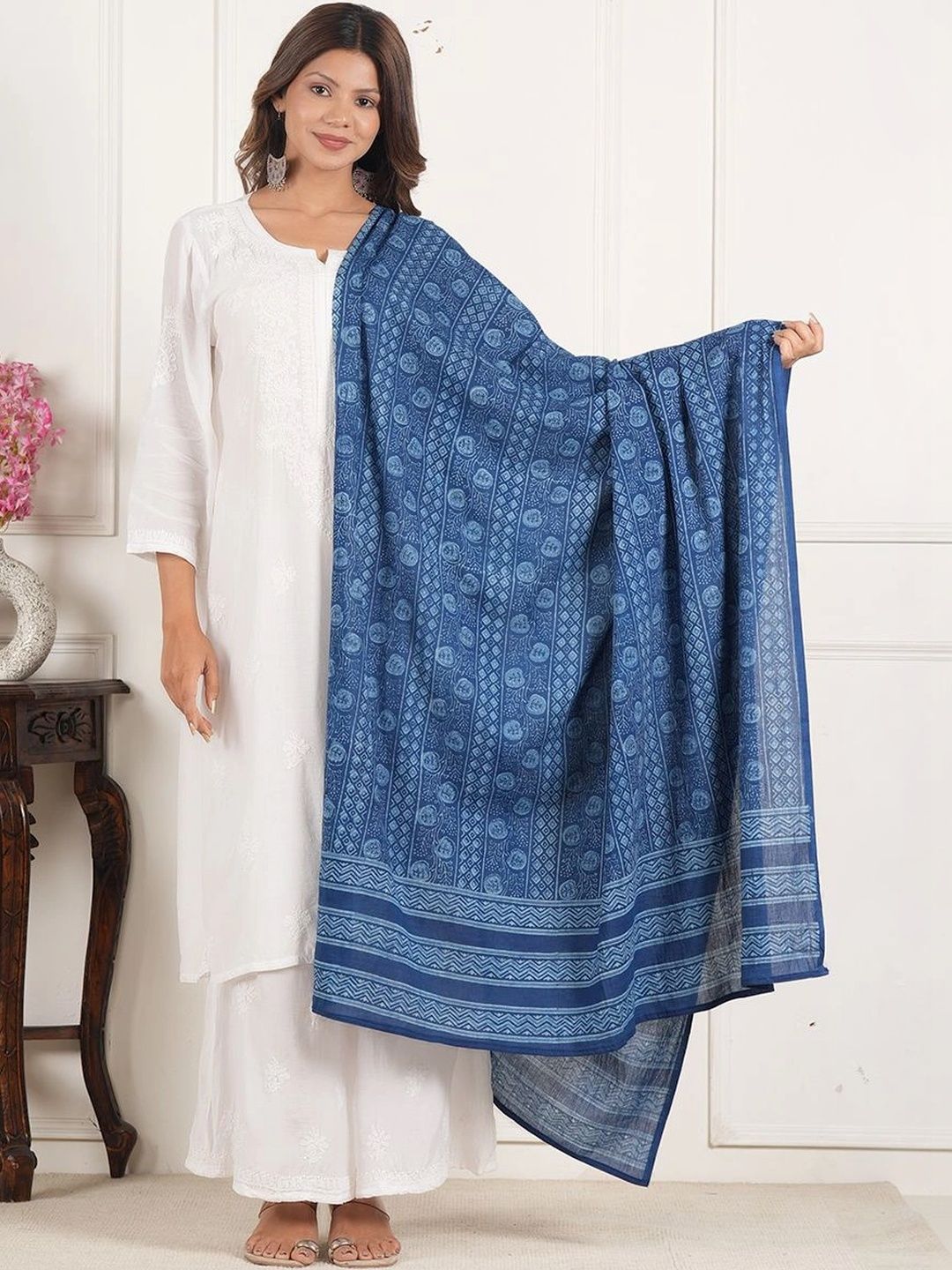 Style Shoes Ethnic Motifs Printed Pure Cotton Block Print Dupatta-picture-35
