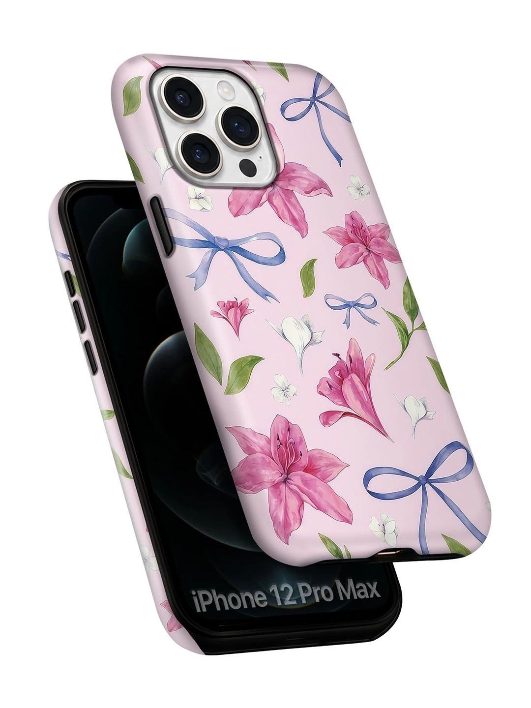 QRIOH Floral Printed iPhone 12 Pro Max Back Case Mobile Accessories-picture-17