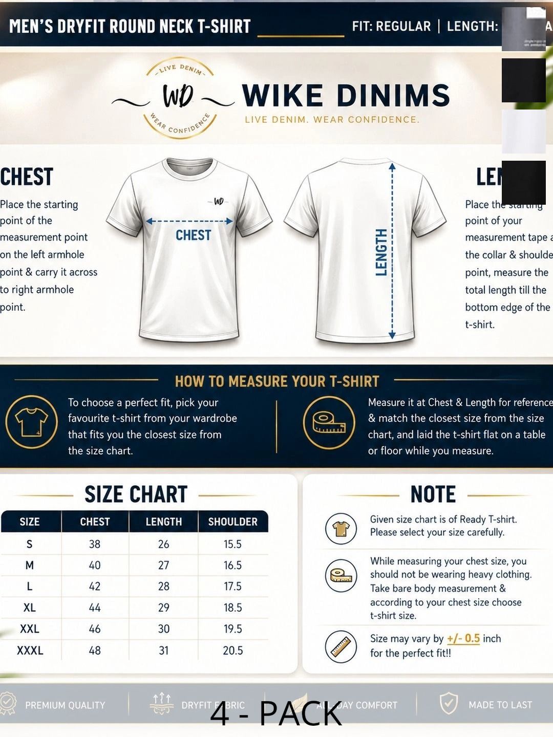 WIKE DENIMS Men 4 Printed T-shirt-picture-49
