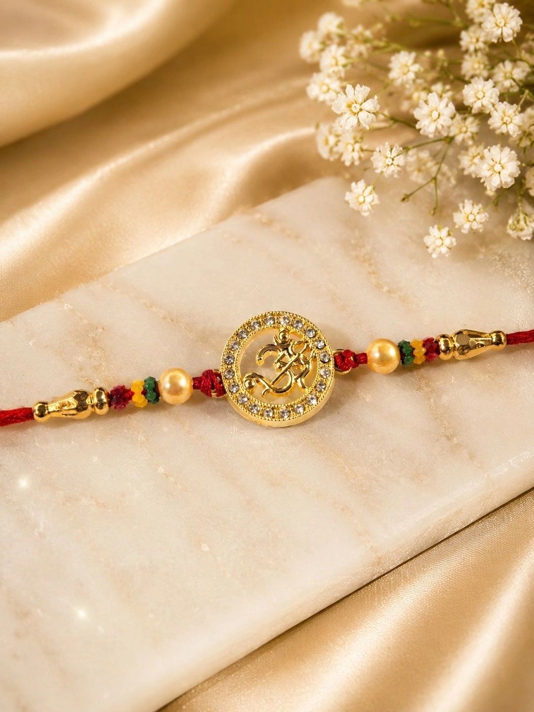 Anouk Set Of 1 Rakhi With Roli Chawal & Card-picture-58