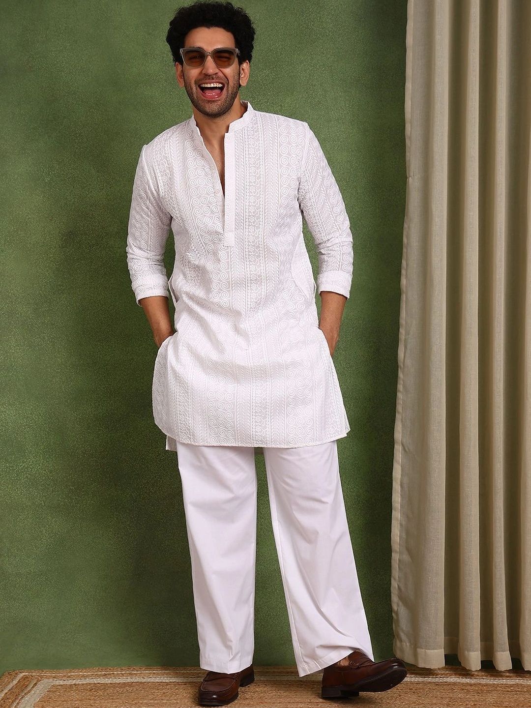 See Designs Men Embroidered Chikankari Kurta-picture-18