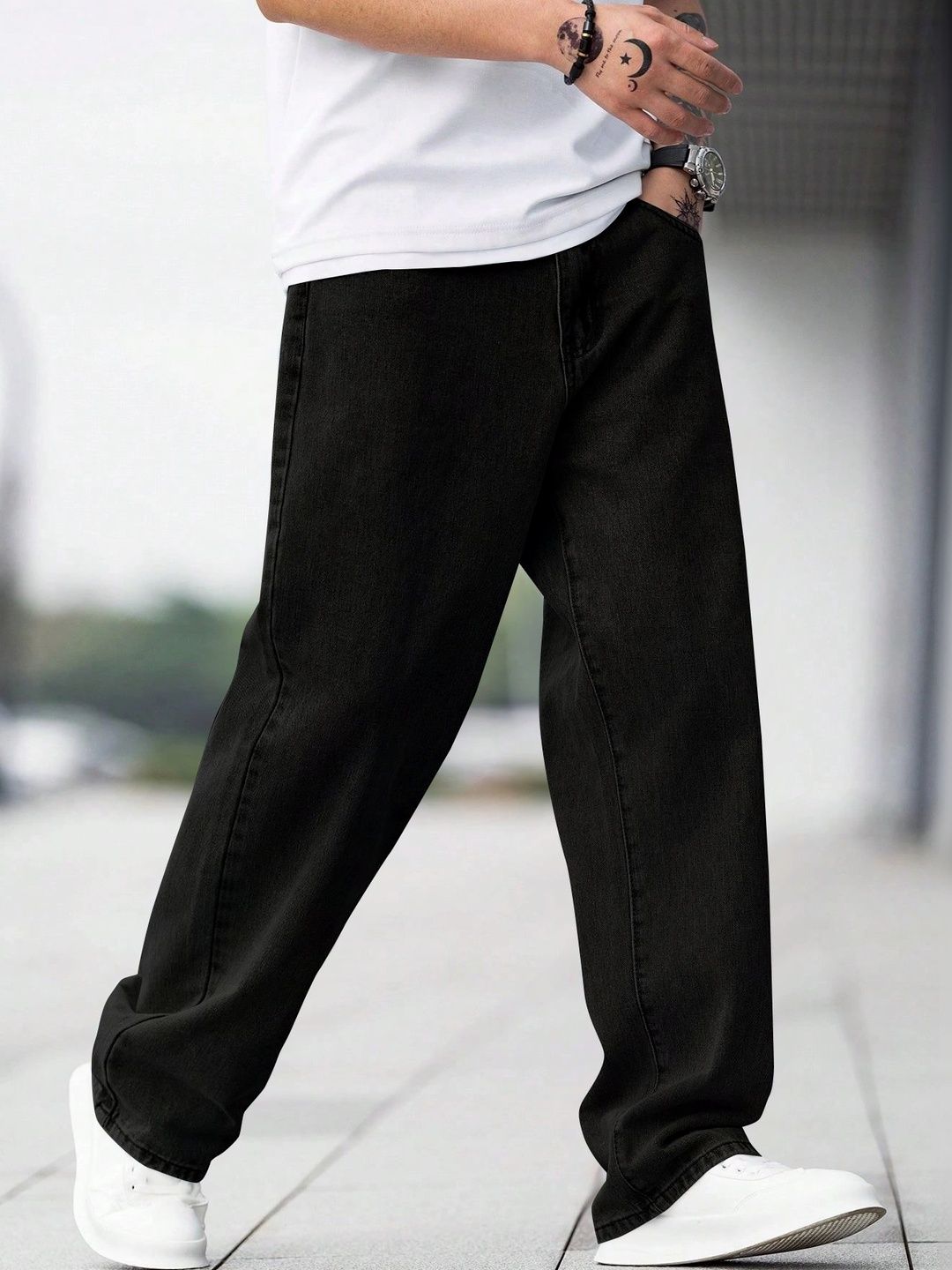 Classic Torch Men Loose Relaxed Fit Mid-Rise Jeans-picture-23