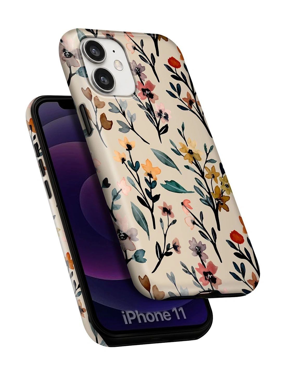 QRIOH Floral Printed iPhone 11 Back Case Mobile Accessories-picture-22