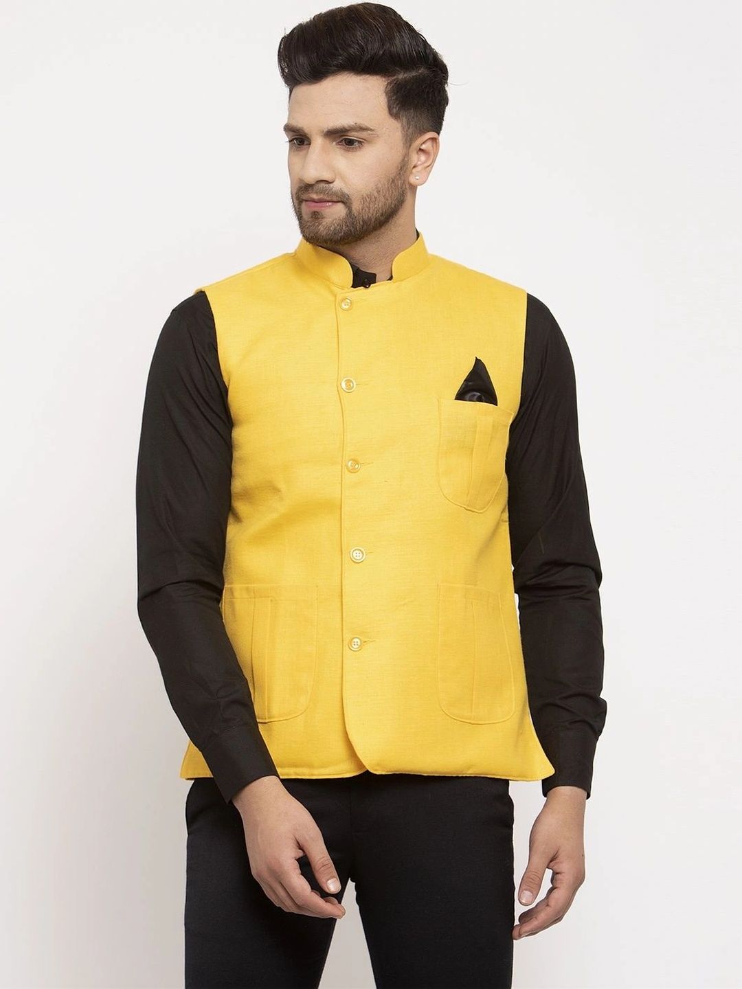 Moda Rapido Woven Design Nehru Jacket-picture-56