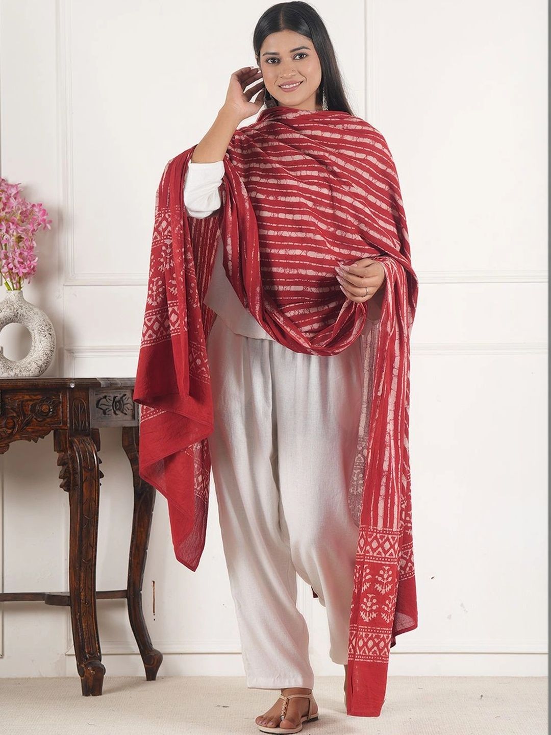 Style Shoes Printed Pure Cotton Block Print Dupatta-picture-17