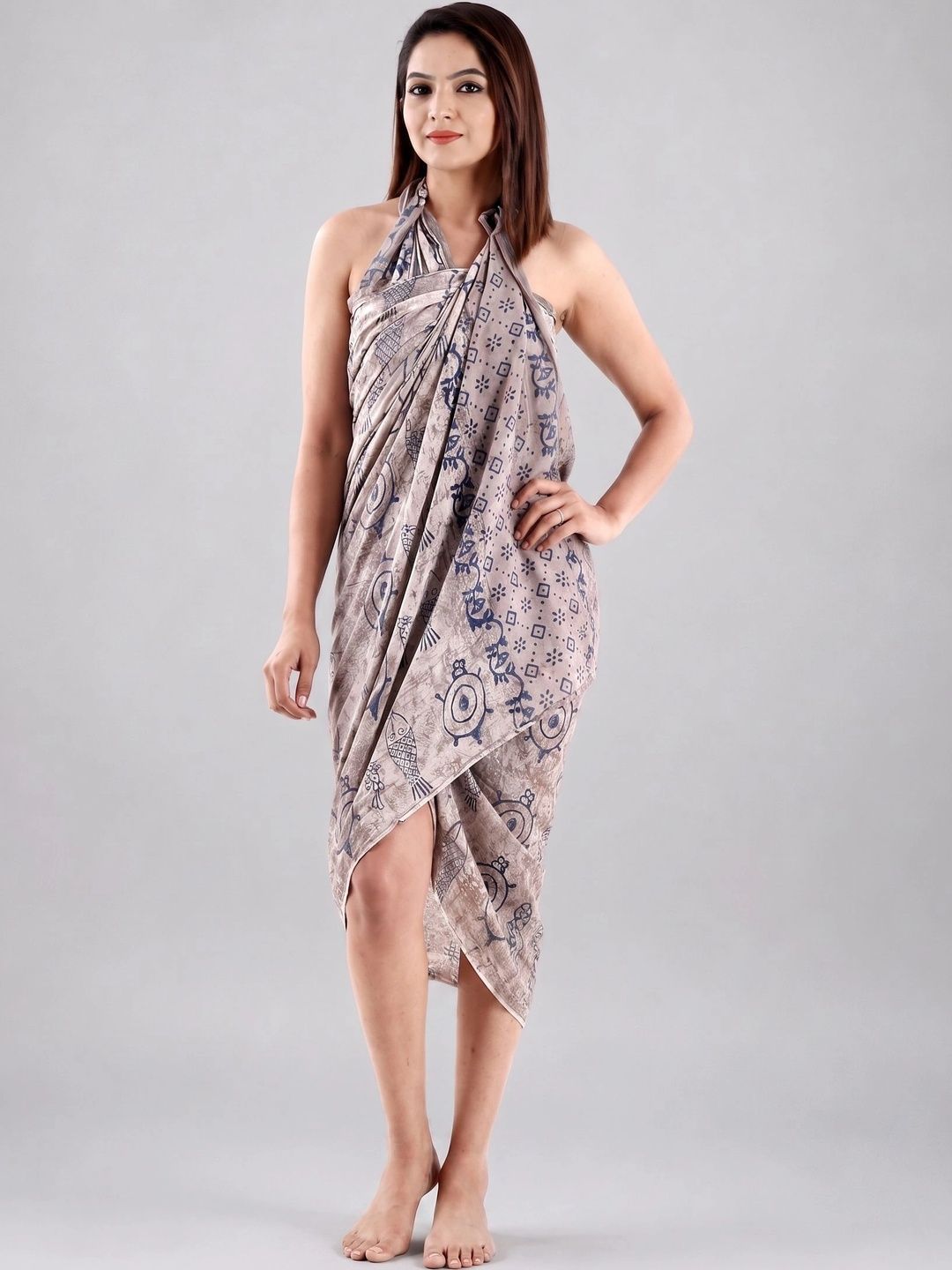 HANDICRAFT PALACE W Floral Printed Cotton Swimwear Cover Up Sarong-picture-13