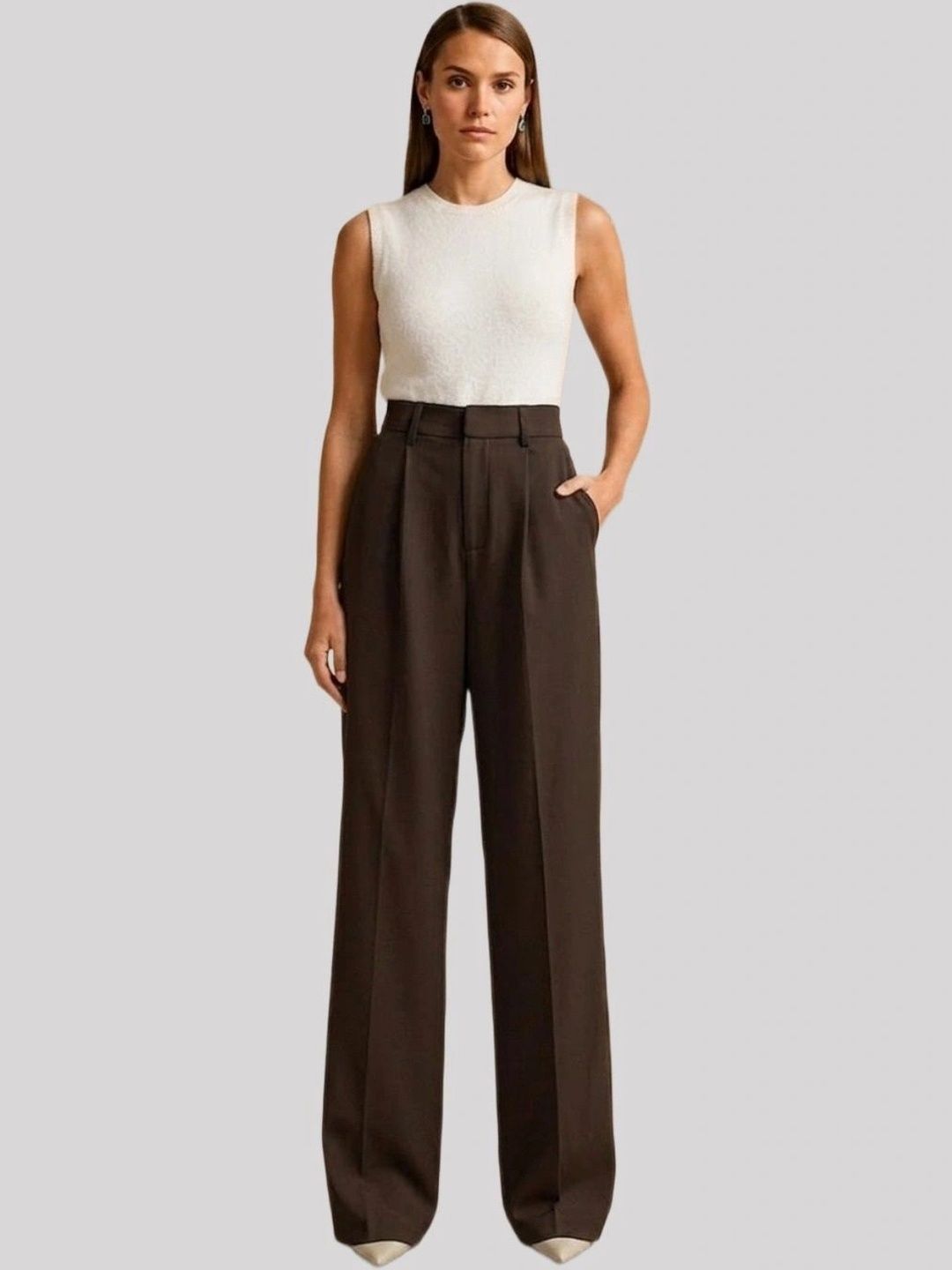 FNOCKS Women Loose Fit Pleated Trousers-picture-25