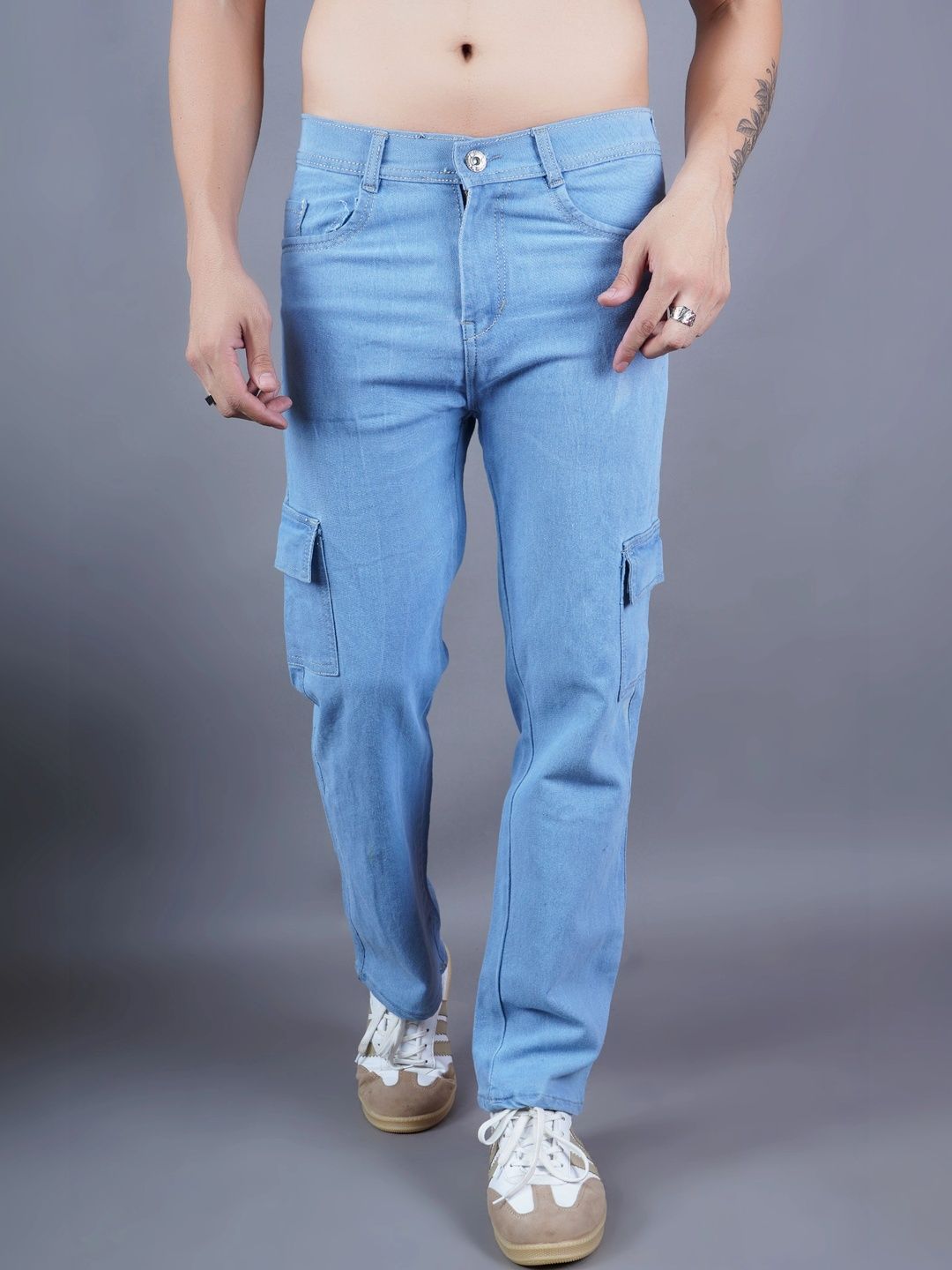 HERE&NOW Men Classic Cargos Trousers-picture-46