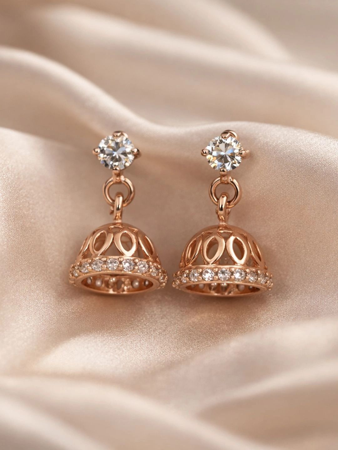 Taraash Dome Shaped Drop Earrings-picture-39