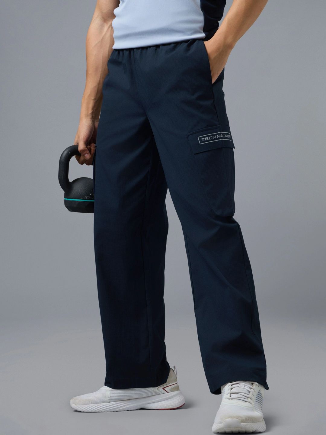 Technosport Men Relaxed Fit Brand Logo Rapid-Dry Training Track Pants-picture-54