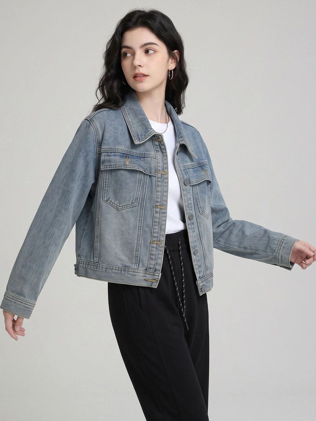 Suo Women Casual Denim Jacket-picture-31
