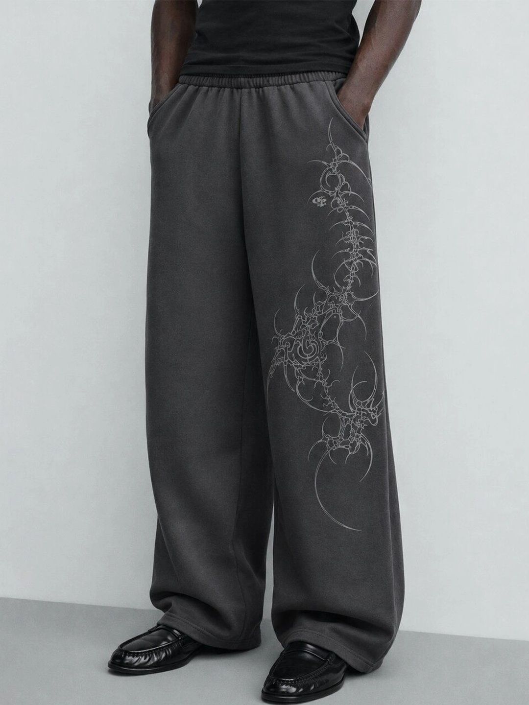 GENRAGE Men Baggy Abstract Track Pants-picture-11
