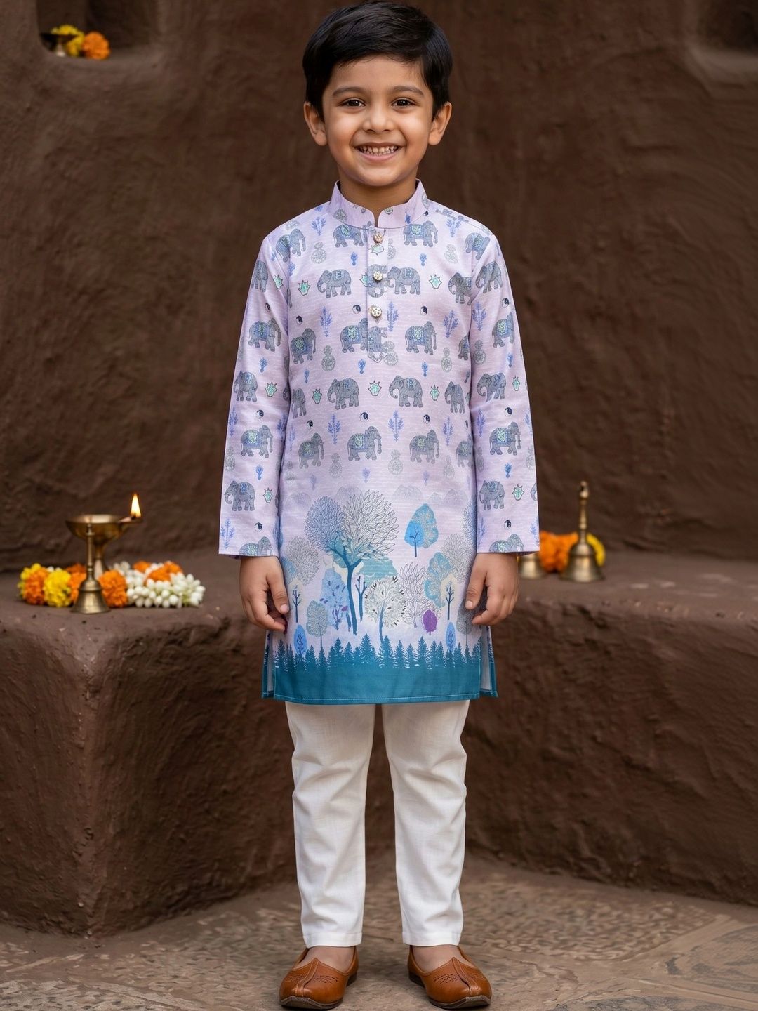 TAKE STYLE Boys Ethnic Motifs Printed Regular Kurta with Pyjamas-picture-30