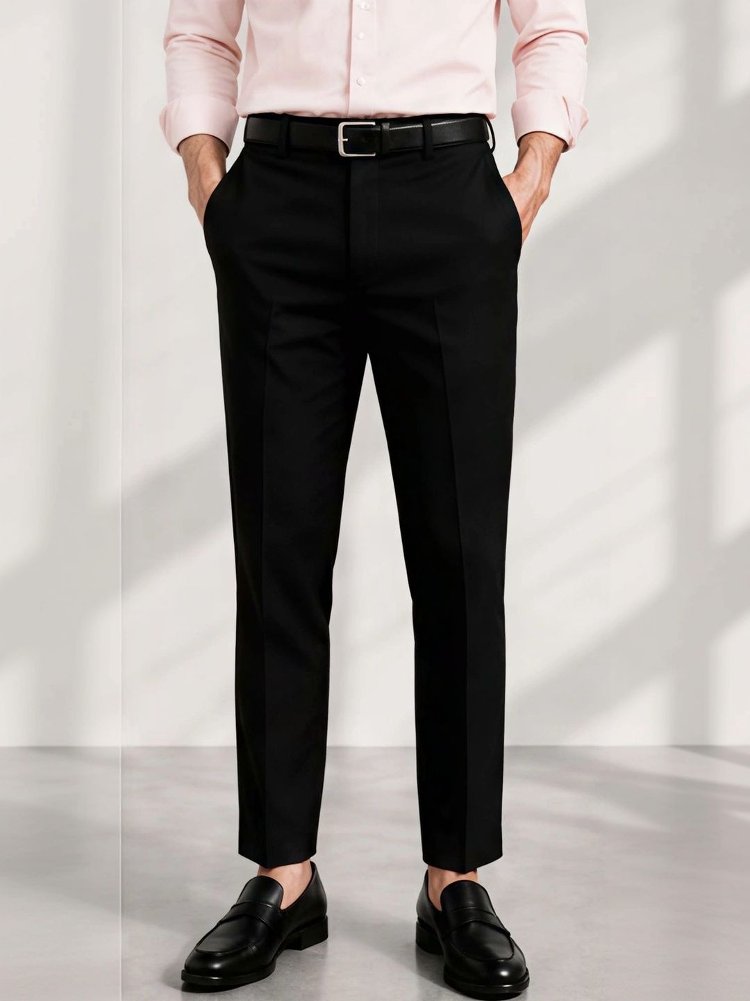 DEVIN FOX Men Slim Fit Easy Wash Trousers-picture-43