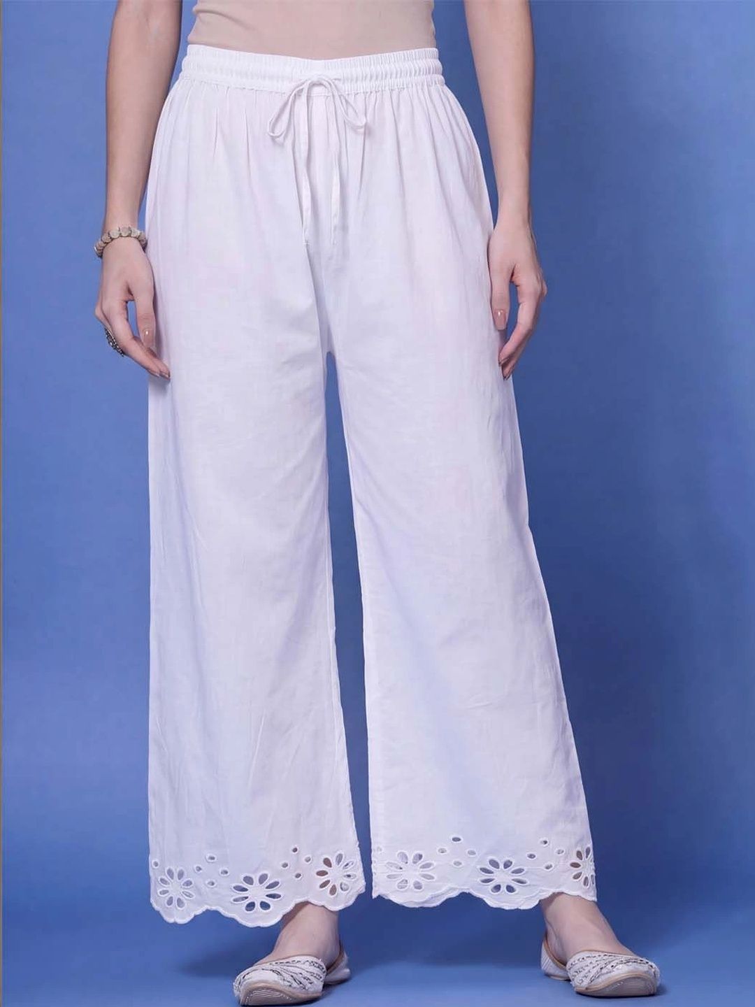 Clora Creation Women Pure Cotton Cut-Work Palazzo-picture-36