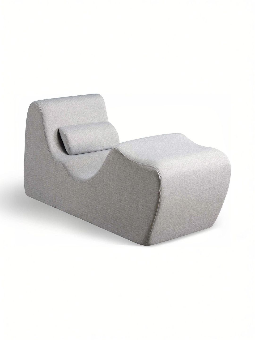 INDIAWOODMART Grey Wooden Curve Lounge Chair-picture-32