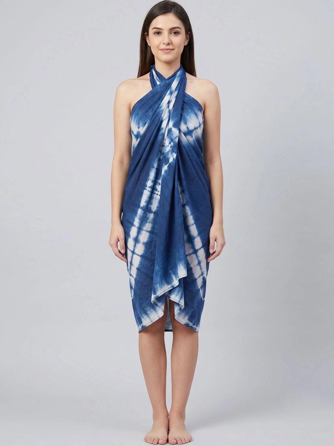 HANDICRAFT PALACE W Shibori Dyed Cotton Swimwear Cover Up Sarong-picture-18