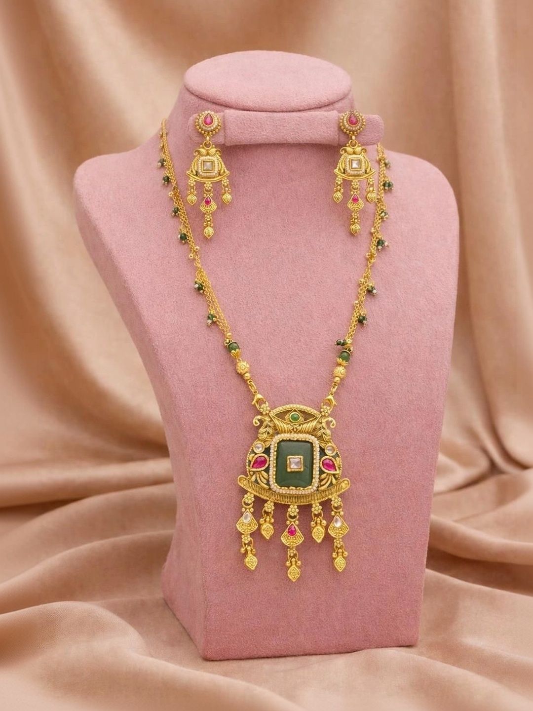 JIYANSHI SALES Gold-Plated Antique Necklace and Earrings-image-19