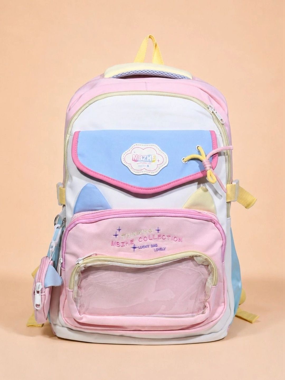 Donicy Women Colourblocked Contrast Detail Backpack-image-33