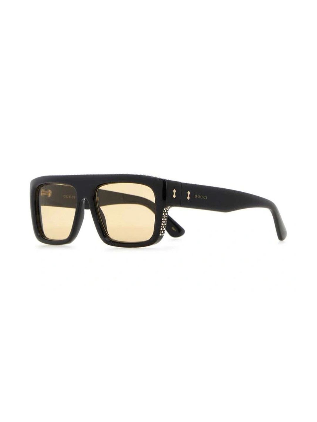 Gucci Women Brown Lens & Black Rectangle Sunglasses with-image-25