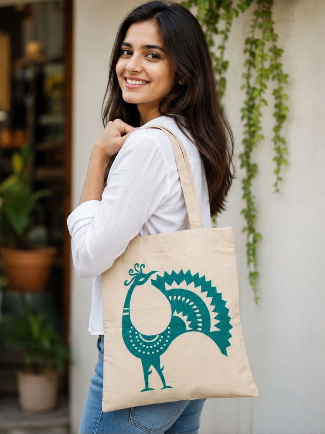 FUSIONARI Ethnic Motifs Printed Tote Bag-picture-29