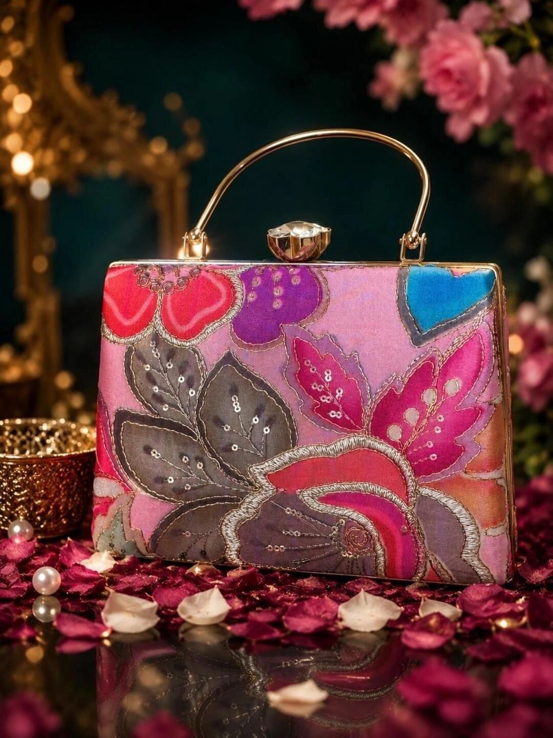 Nui Embellished Structured Handheld Bag-picture-31