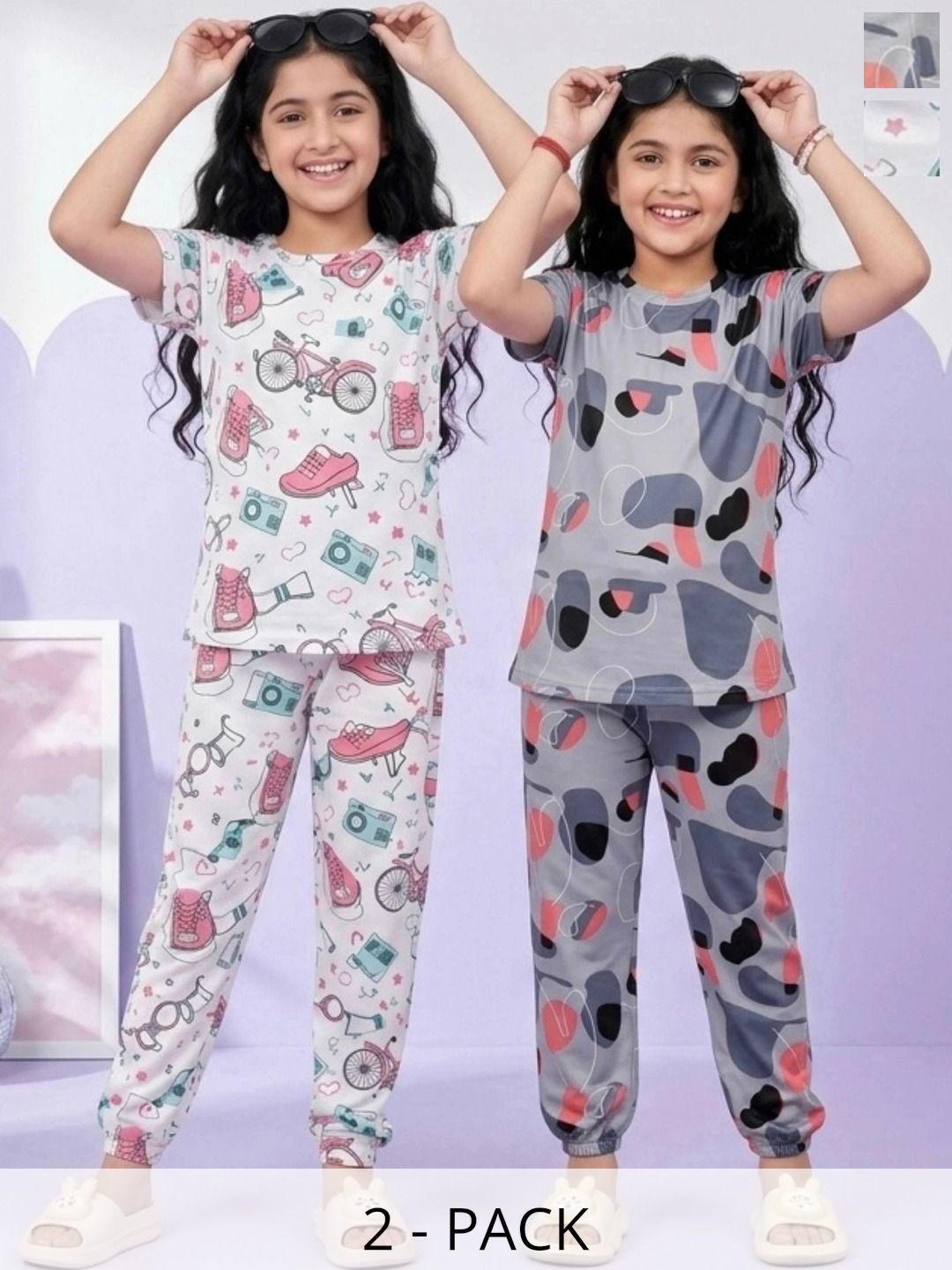 BAESD Girls Printed Maxi Nightdress-image-9