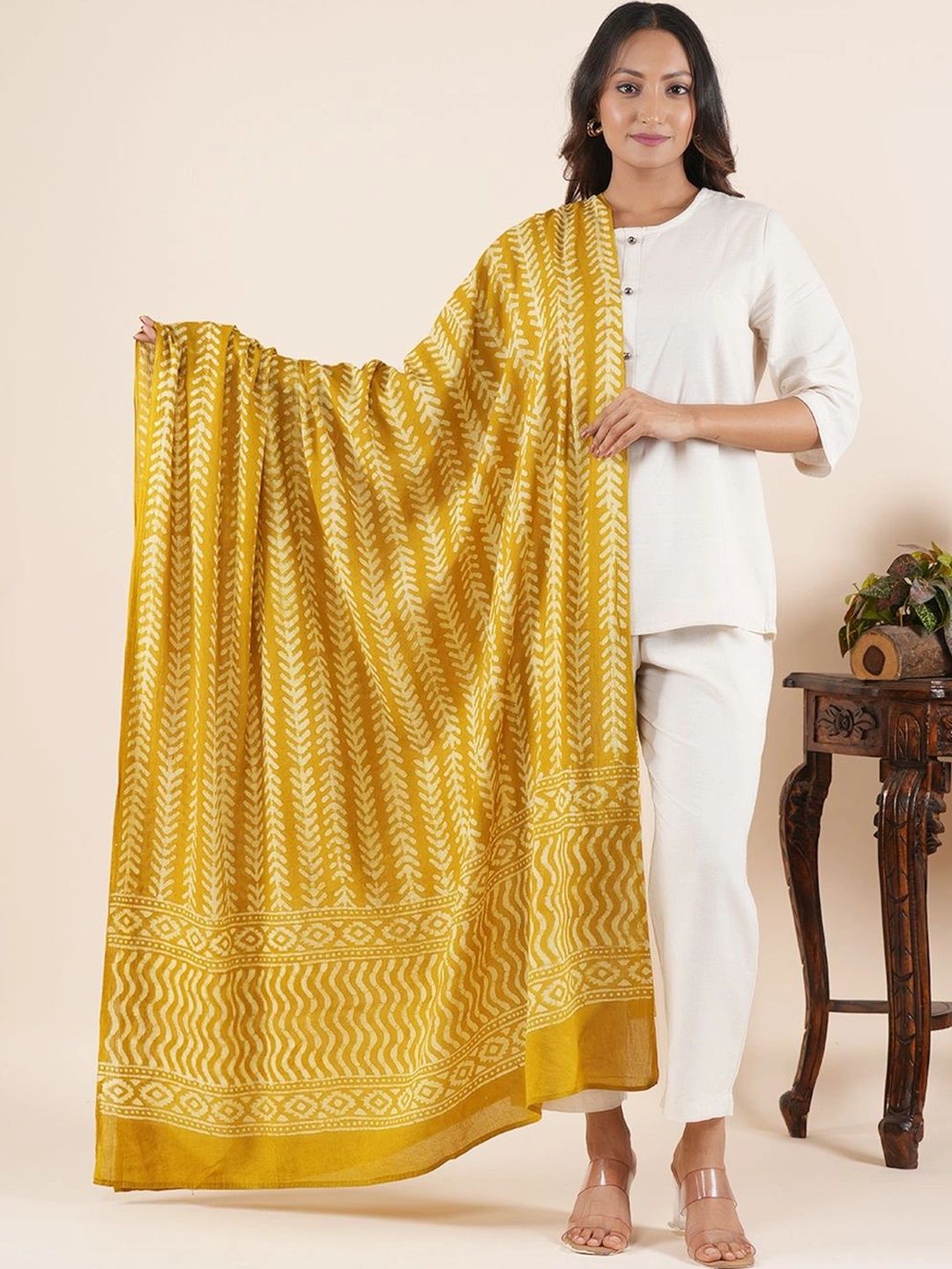 Style Shoes Ethnic Motifs Printed Pure Cotton Block Print Dupatta-picture-38