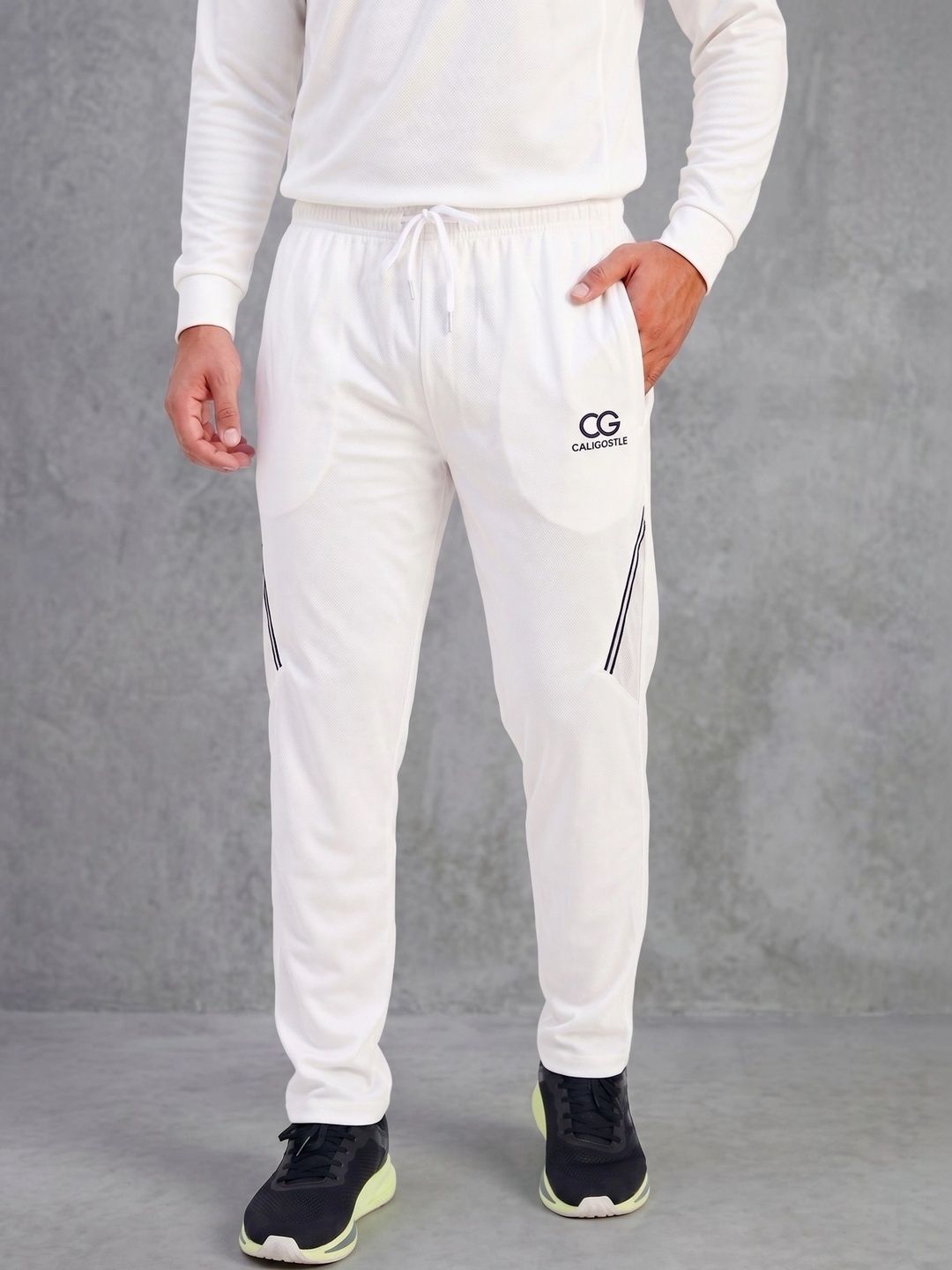 CALIGOSTLE Men Regular Fit Brand Logo Rapid-Dry Cricket Track Pants-image-30