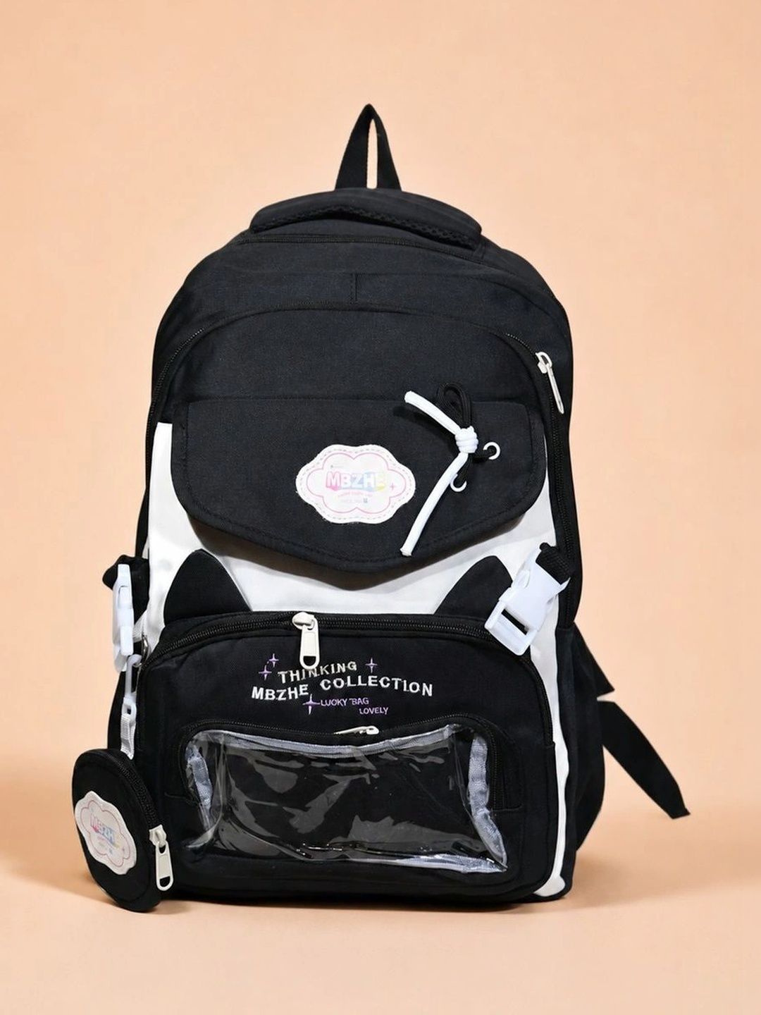 Donicy Women Brand Logo Contrast Detail Backpack-picture-32
