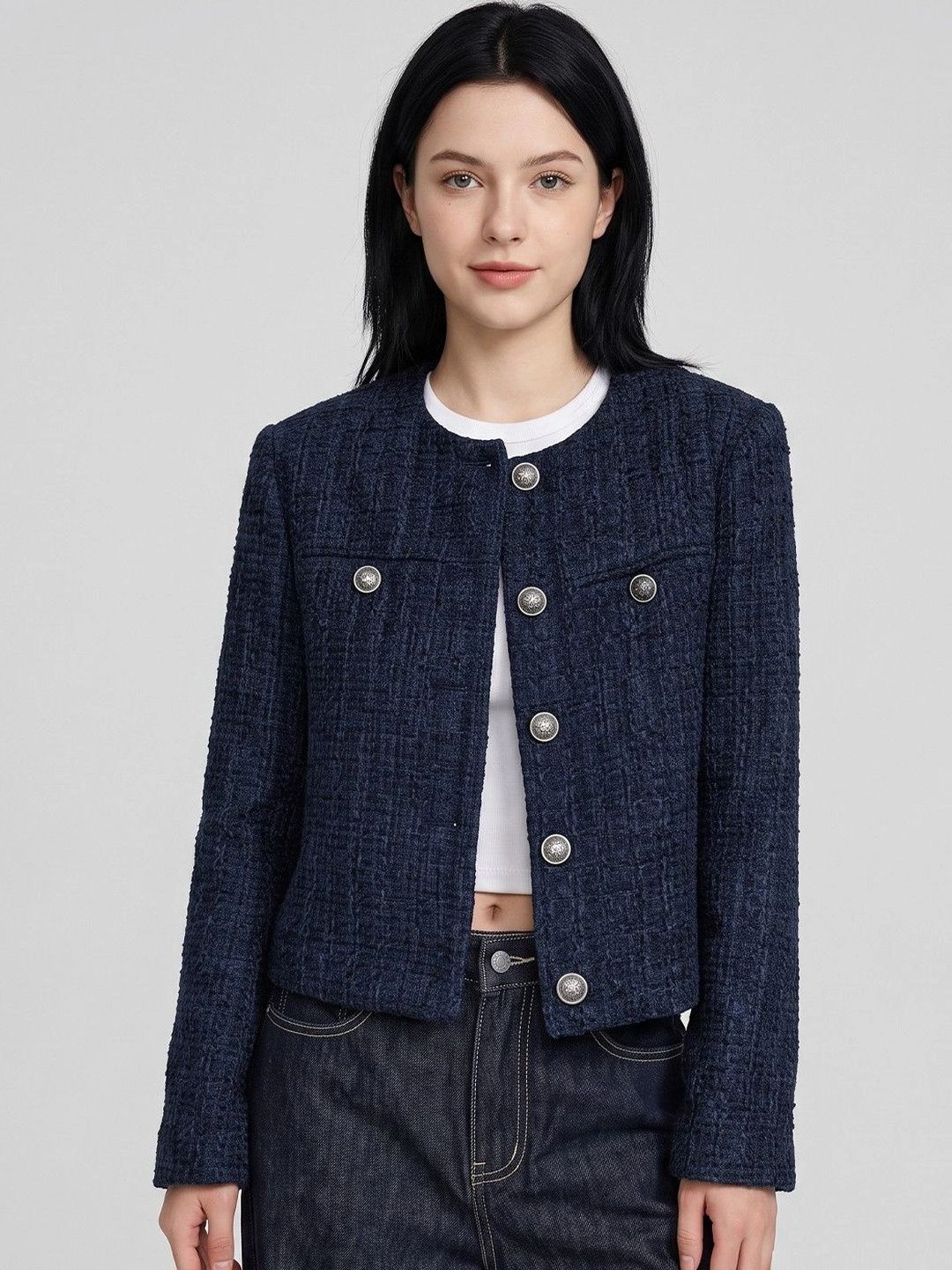 Suo Women Crop Woven Jacket-picture-24