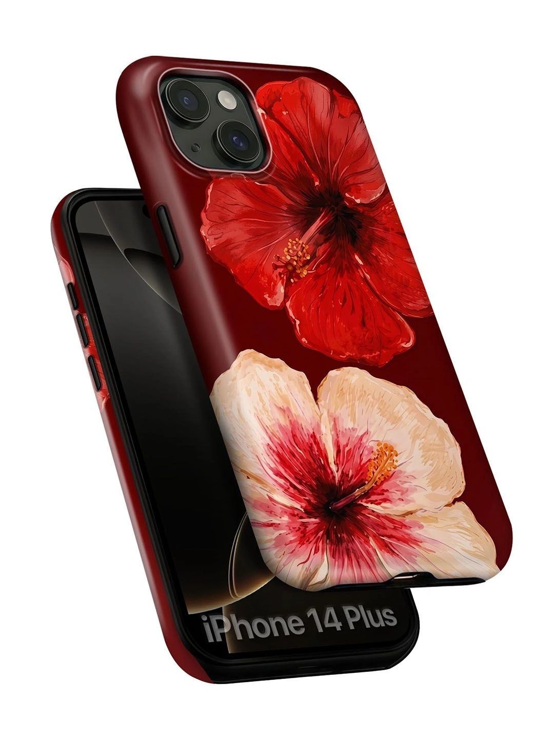 QRIOH Floral Printed iPhone 14 Plus Back Case Mobile Accessories-picture-57