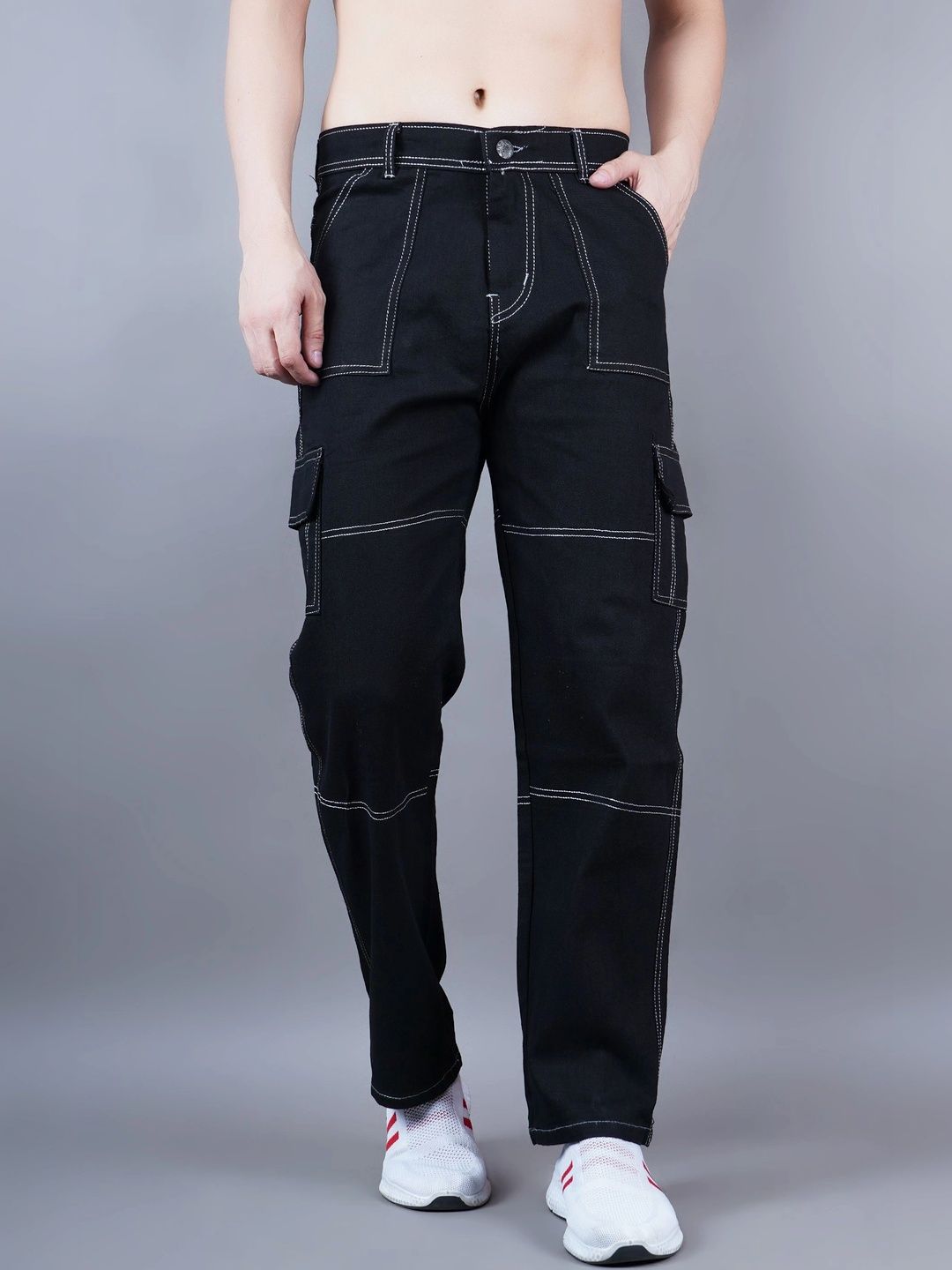 HERE&NOW Men Classic Easy Wash Cargos Trousers-picture-46