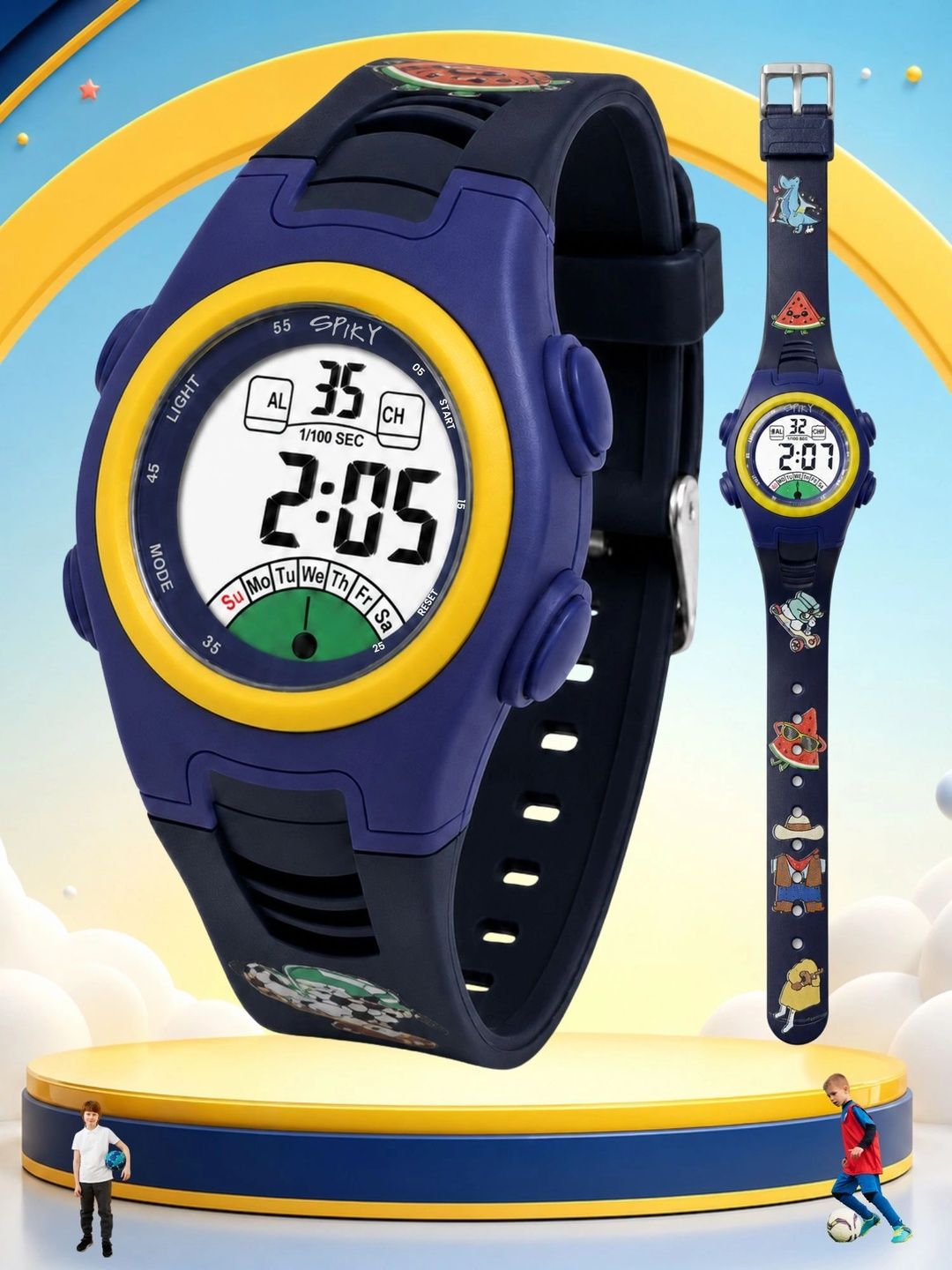 Spiky Boys Dial & Straps Digital Multi Function Watch SPKEVA52_C3_BLU-picture-48