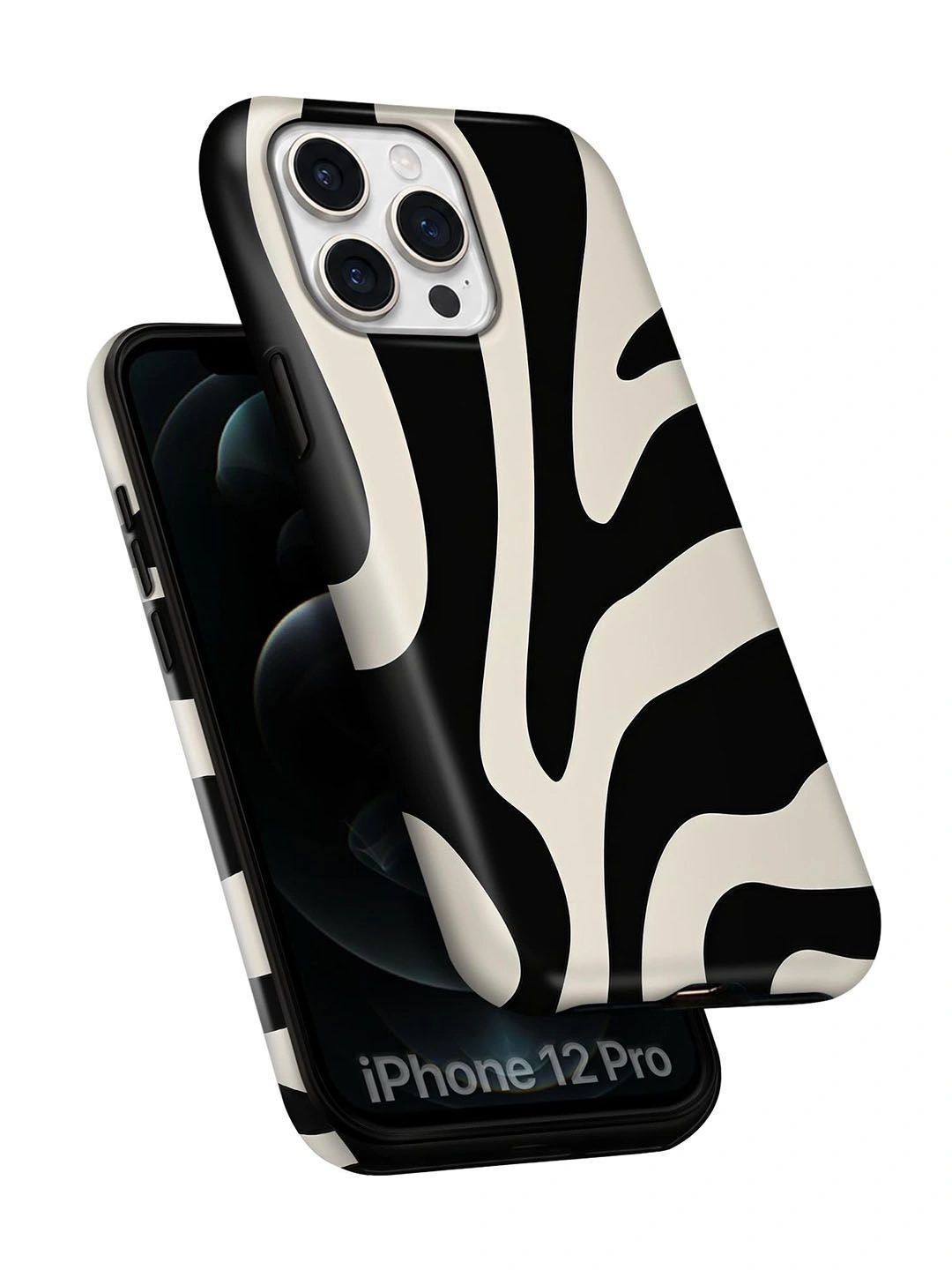 QRIOH Abstract Printed iPhone 12 Pro Back Case Mobile Accessories-picture-20