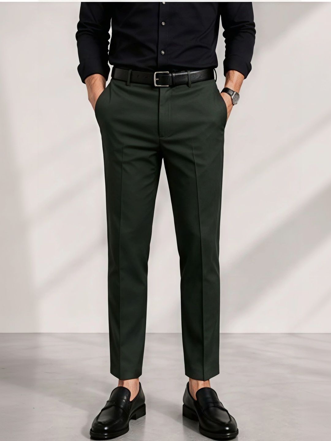 DEVIN FOX Men Slim Fit Trousers-picture-10