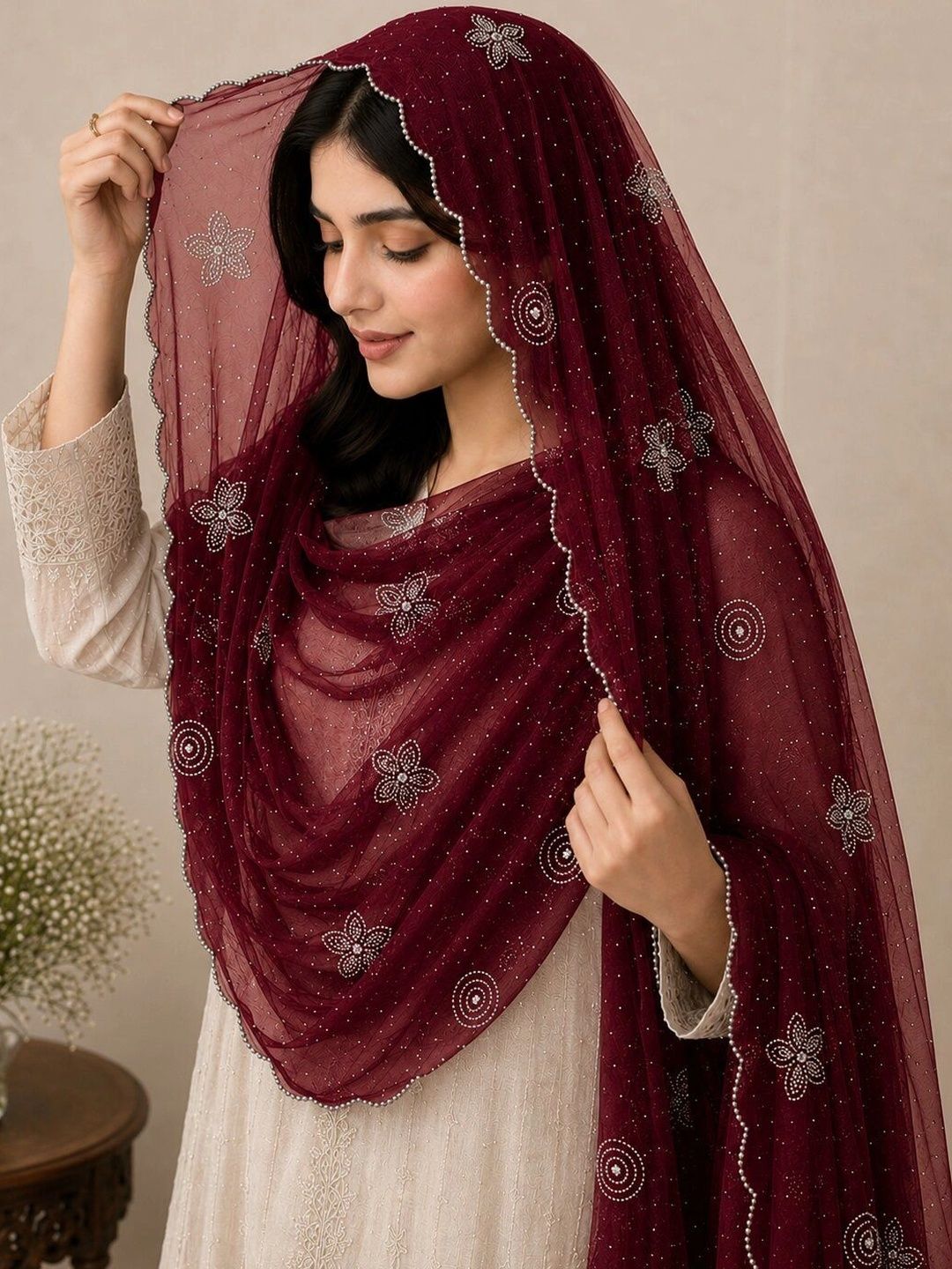 NOORFASHION Dupatta with Beads and Stones-picture-10