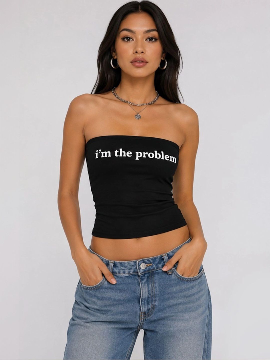 LULU & SKY Print Tube Crop Top-picture-52