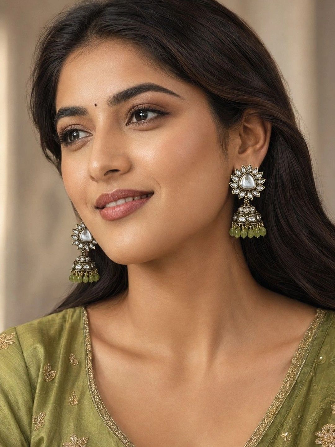 ZALESTI Floral Jhumkas Earrings-picture-39
