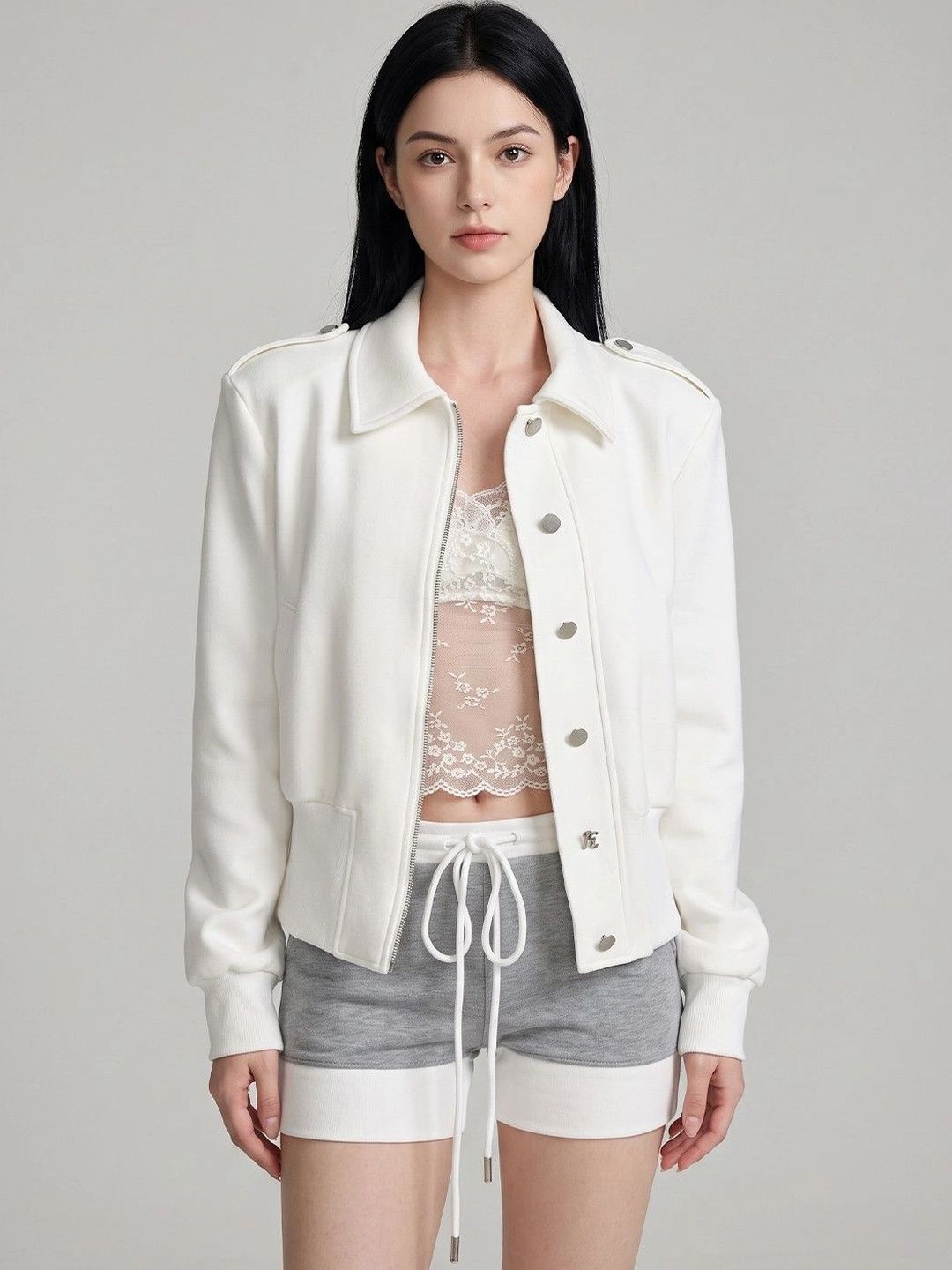 Suo Women Lightweight Bomber Jacket-picture-31