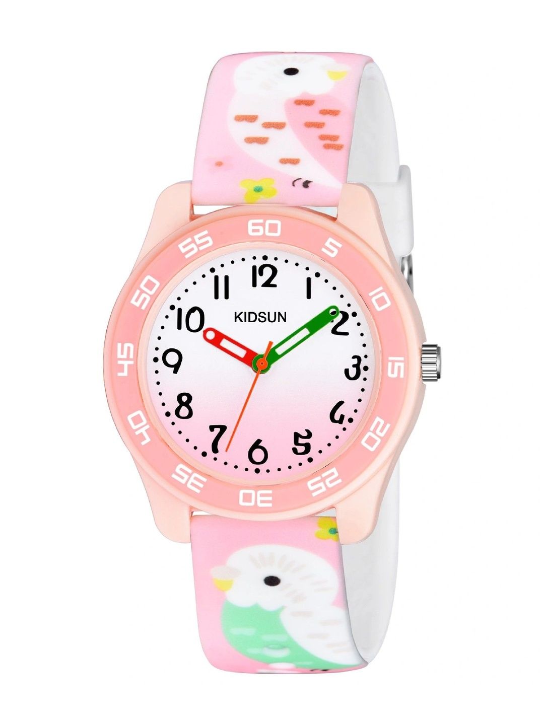 KIDSUN Girls Printed Dial & Straps Analogue Multi Function Watch WB05_PINK_PARROT-picture-30
