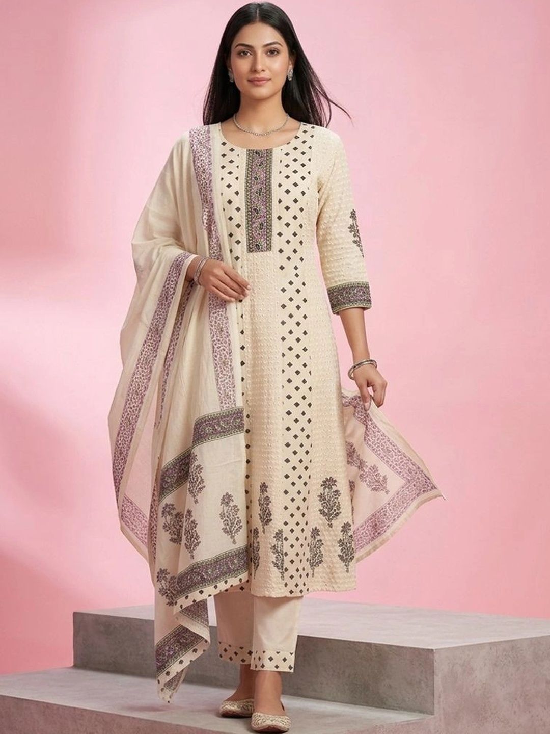gokurtis Ethnic Motifs Printed Pure Cotton Blend Handloom Kurti-picture-36
