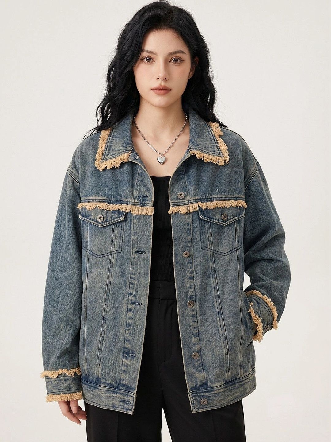 Suo Women Denim Jacket-picture-33