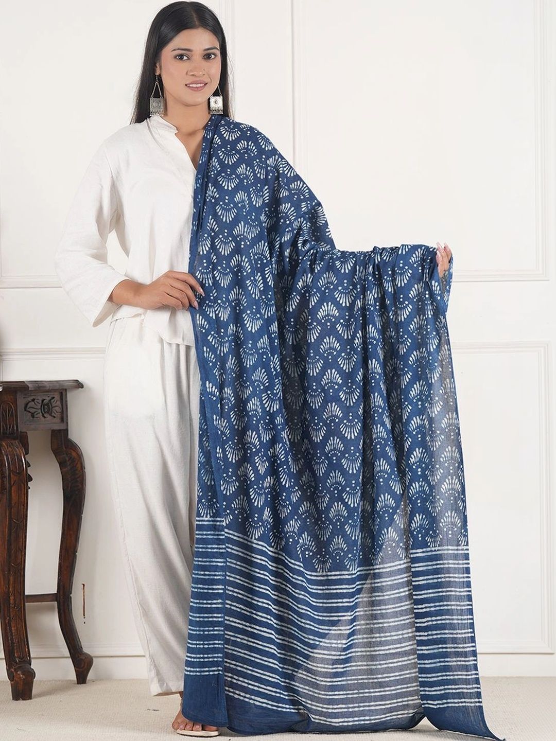 Style Shoes Ethnic Motifs Printed Pure Cotton Block Print Dupatta-picture-32